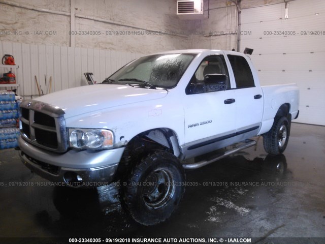 3D7KS28C55G746451 - 2005 DODGE RAM 2500 WHITE photo 2