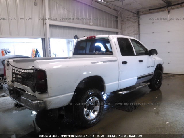 3D7KS28C55G746451 - 2005 DODGE RAM 2500 WHITE photo 4