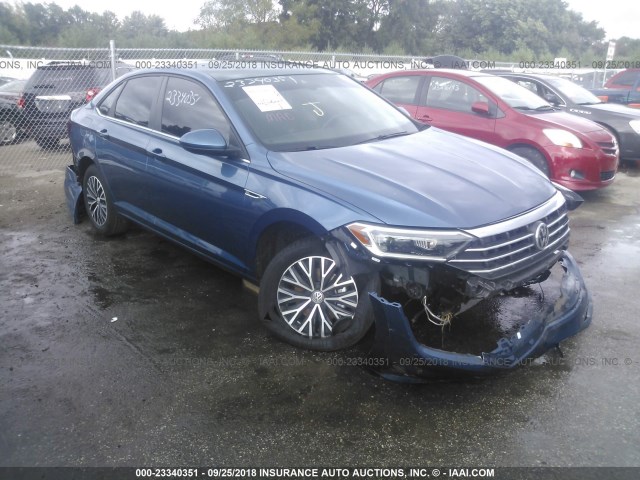 3VWE57BU7KM005354 - 2019 VOLKSWAGEN JETTA SEL BLUE photo 1