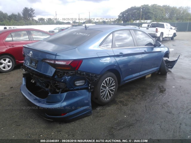 3VWE57BU7KM005354 - 2019 VOLKSWAGEN JETTA SEL BLUE photo 4