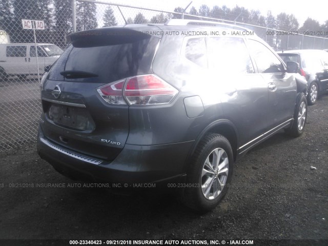 5N1AT2MK1FC788244 - 2015 NISSAN ROGUE S/SL/SV GRAY photo 4