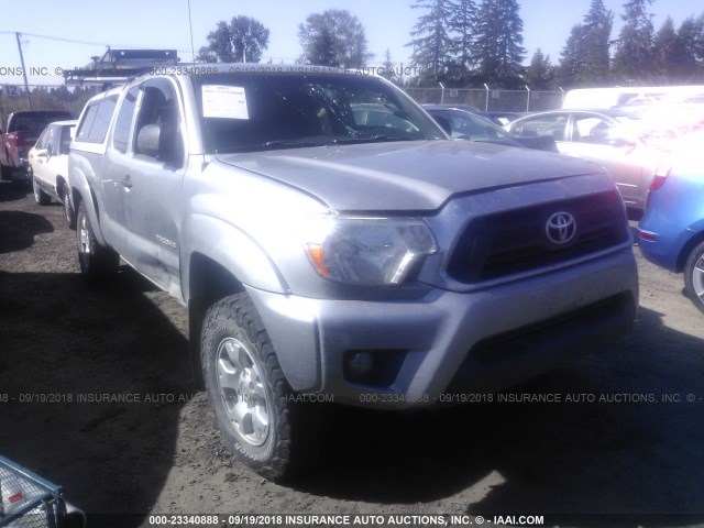 5TFUX4EN1EX029885 - 2014 TOYOTA TACOMA ACCESS CAB ვერცხლისფერი ფოტო 1