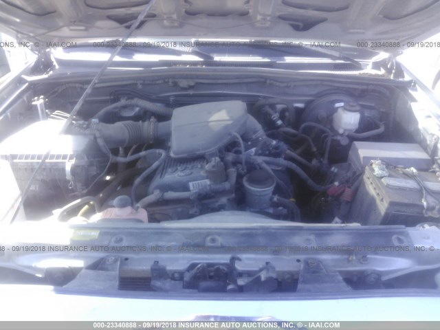 5TFUX4EN1EX029885 - 2014 TOYOTA TACOMA ACCESS CAB ვერცხლისფერი ფოტო 10