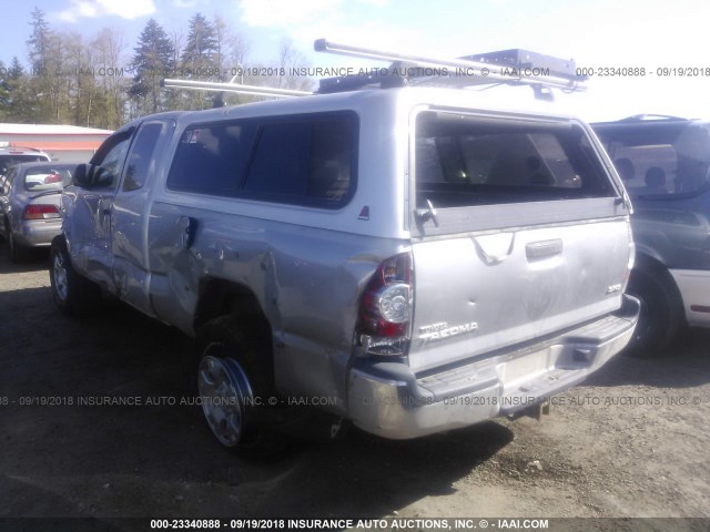 5TFUX4EN1EX029885 - 2014 TOYOTA TACOMA ACCESS CAB ვერცხლისფერი ფოტო 3