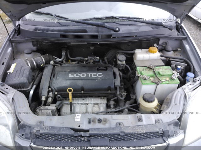 KL1TD5DE3AB072800 - 2010 CHEVROLET AVEO LS/LT GRAY photo 10