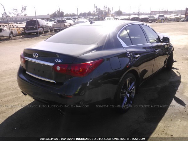 JN1BV7AP7FM354875 - 2015 INFINITI Q50 PREMIUM/SPORT BLACK photo 4