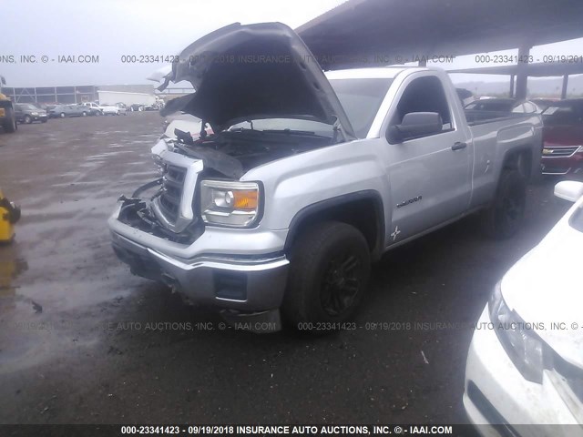 1GTN1TEC8EZ311508 - 2014 GMC SIERRA C1500 SILVER photo 2