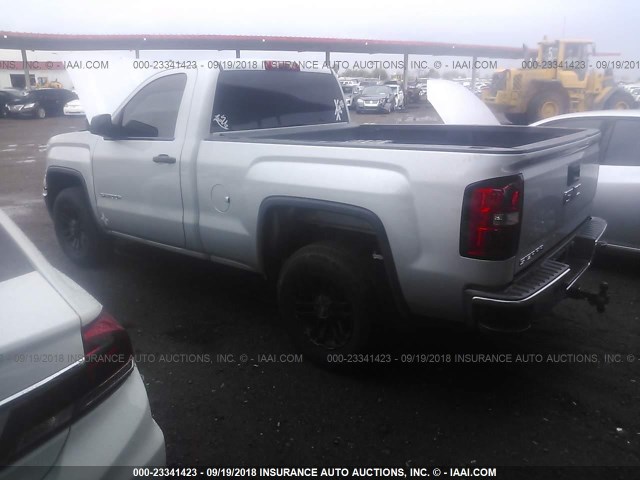 1GTN1TEC8EZ311508 - 2014 GMC SIERRA C1500 SILVER photo 3