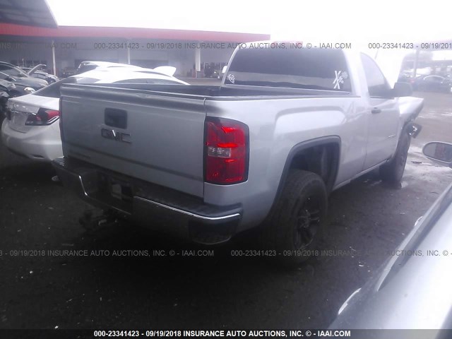 1GTN1TEC8EZ311508 - 2014 GMC SIERRA C1500 SILVER photo 4