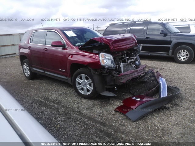 2GKALMEK9E6283255 - 2014 GMC TERRAIN SLE MAROON photo 1