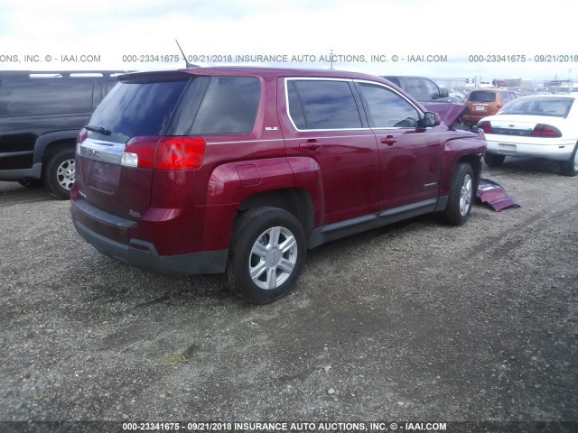 2GKALMEK9E6283255 - 2014 GMC TERRAIN SLE MAROON photo 4