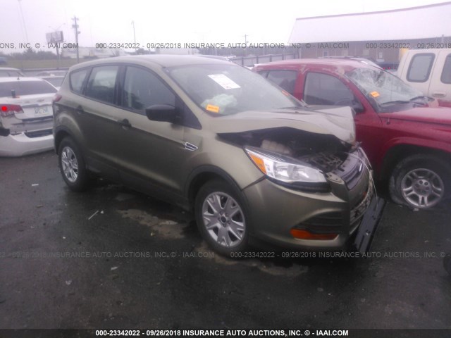 1FMCU0F72EUA70228 - 2014 FORD ESCAPE S GREEN photo 1