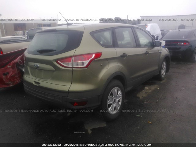 1FMCU0F72EUA70228 - 2014 FORD ESCAPE S GREEN photo 4