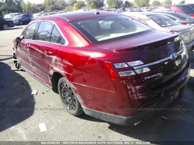 1FAHP2E88GG124842 - 2016 FORD TAURUS SEL RED photo 3