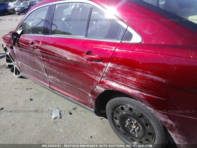 1FAHP2E88GG124842 - 2016 FORD TAURUS SEL RED photo 6