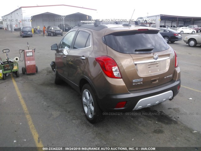 KL4CJESB1GB670946 - 2016 BUICK ENCORE BROWN photo 3