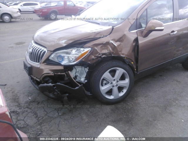 KL4CJESB1GB670946 - 2016 BUICK ENCORE BROWN photo 6