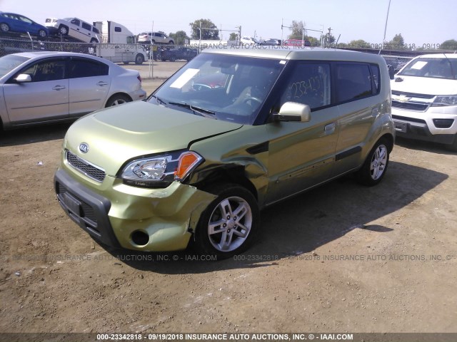 KNDJT2A25A7032023 - 2010 KIA SOUL +/!/SPORT GREEN photo 2