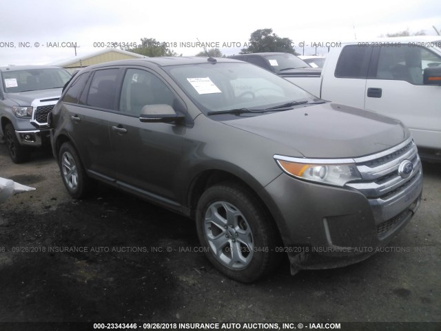 2FMDK3JC8DBC40595 - 2013 FORD EDGE SEL GRAY photo 1