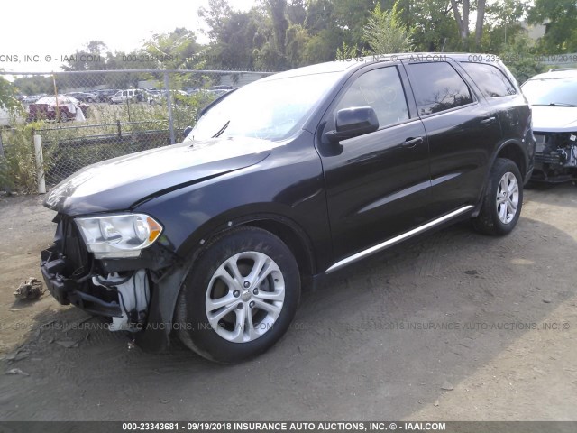 1C4RDJAG1DC668469 - 2013 DODGE DURANGO SXT BLACK photo 2