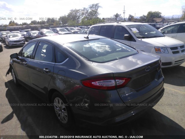 3FA6P0G74DR312004 - 2013 FORD FUSION S SILVER photo 3