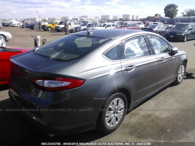 3FA6P0G74DR312004 - 2013 FORD FUSION S SILVER photo 4