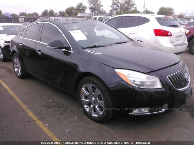 2G4GS5EVXD9141093 - 2013 BUICK REGAL PREMIUM BLACK photo 1