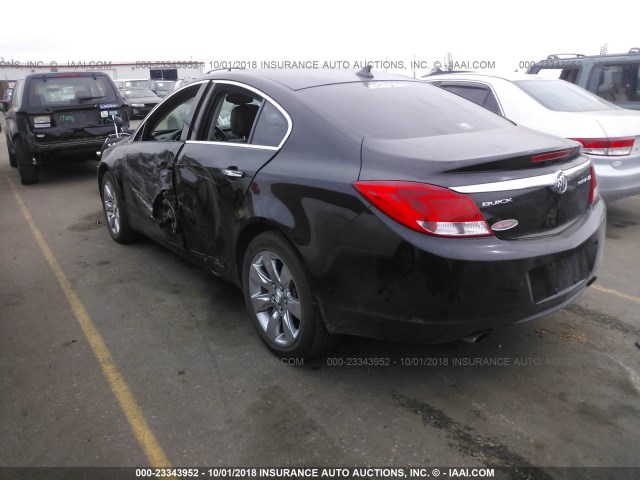 2G4GS5EVXD9141093 - 2013 BUICK REGAL PREMIUM BLACK photo 3