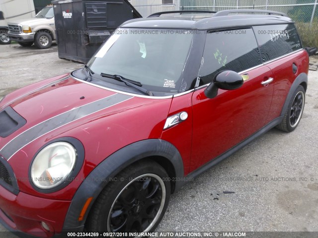 WMWMM3C52ATP75556 - 2010 MINI COOPER S CLUBMAN RED photo 2