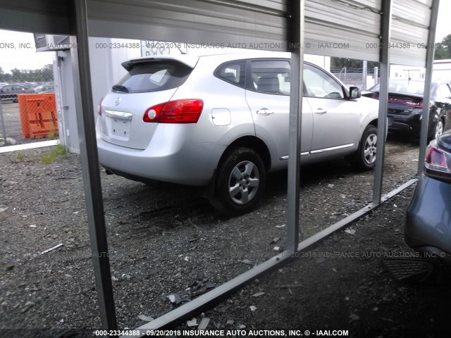 JN8AS5MT5DW042302 - 2013 NISSAN ROGUE S/SV SILVER photo 4