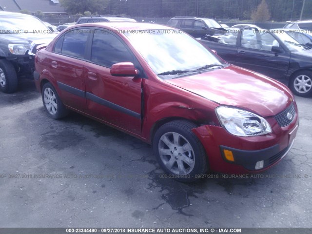 KNADE223896519245 - 2009 KIA RIO LX/SX RED photo 1