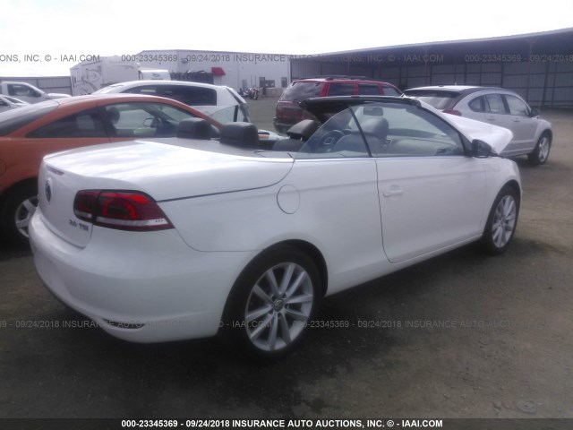 WVWBW7AH1CV000388 - 2012 VOLKSWAGEN EOS KOMFORT WHITE photo 4