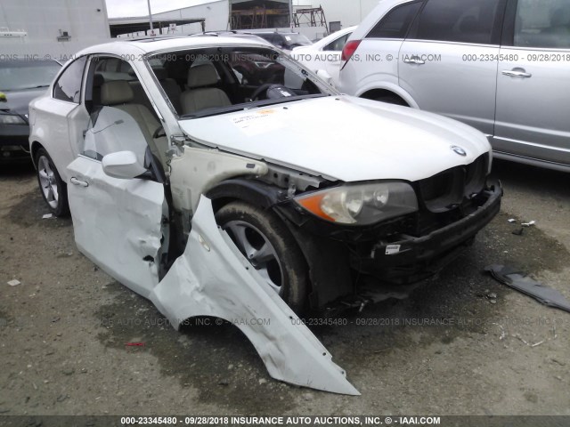 WBAUP7C59BVP21563 - 2011 BMW 128 I WHITE photo 1