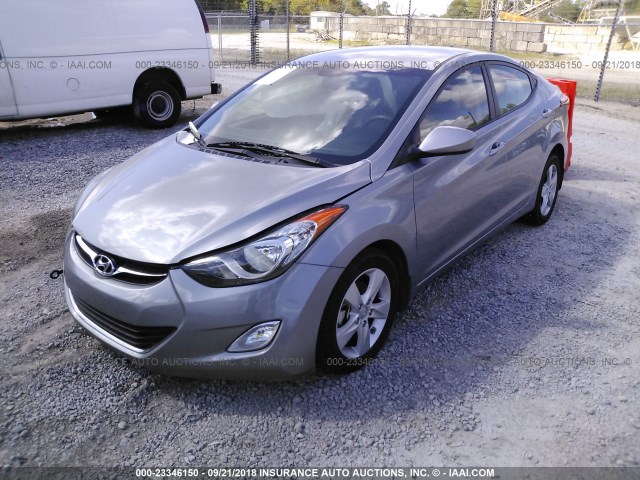 KMHDH4AE9DU754259 - 2013 HYUNDAI ELANTRA GLS/LIMITED SILVER photo 2