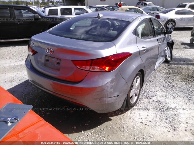 KMHDH4AE9DU754259 - 2013 HYUNDAI ELANTRA GLS/LIMITED SILVER photo 4