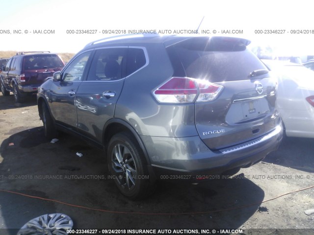 JN8AT2MV8GW130164 - 2016 NISSAN ROGUE S/SL/SV GRAY photo 3