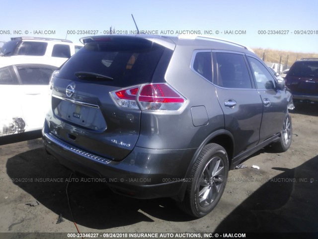 JN8AT2MV8GW130164 - 2016 NISSAN ROGUE S/SL/SV GRAY photo 4