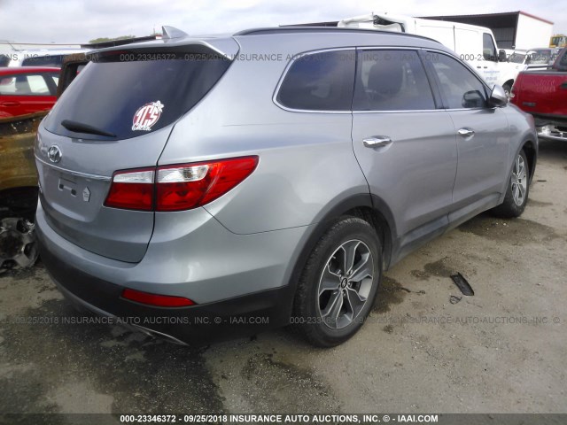 KM8SM4HF2GU163423 - 2016 HYUNDAI SANTA FE SE SILVER photo 4