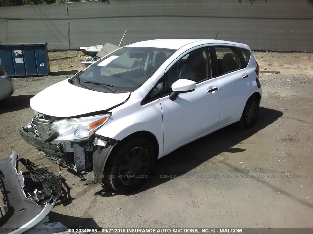 3N1CE2CP3GL364805 - 2016 NISSAN VERSA NOTE S/S PLUS/SV/SL/SR WHITE photo 2