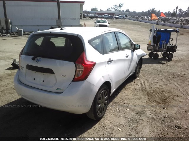 3N1CE2CP3GL364805 - 2016 NISSAN VERSA NOTE S/S PLUS/SV/SL/SR WHITE photo 4