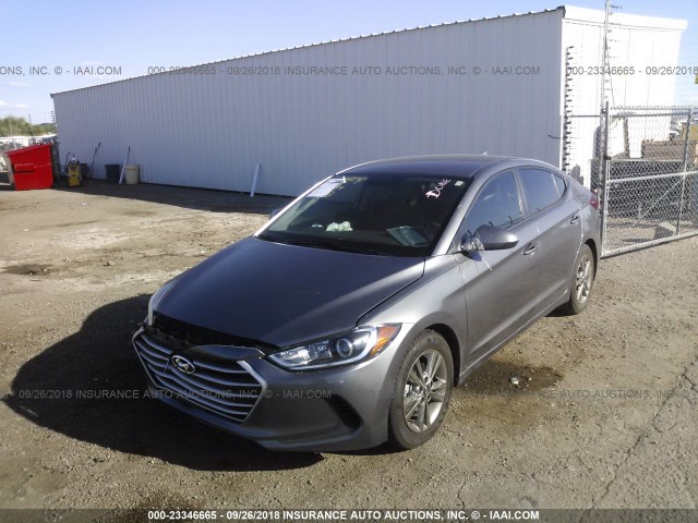 5NPD84LF4JH278857 - 2018 HYUNDAI ELANTRA SEL/VALUE/LIMITED GRAY photo 2