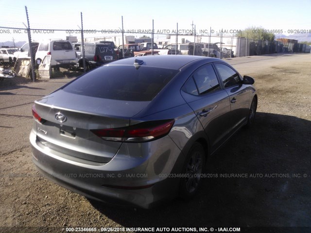 5NPD84LF4JH278857 - 2018 HYUNDAI ELANTRA SEL/VALUE/LIMITED GRAY photo 4