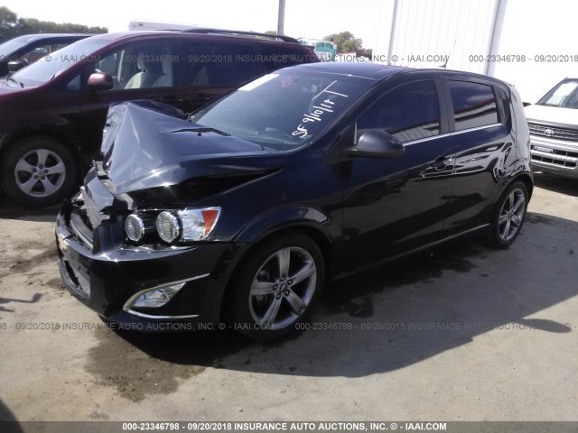 1G1JG6SB1E4143467 - 2014 CHEVROLET SONIC RS BLACK photo 2