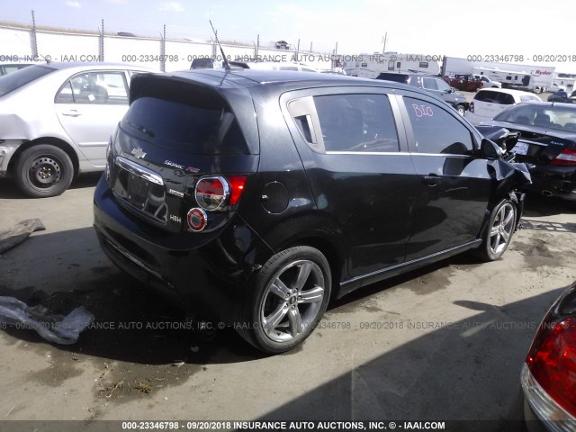 1G1JG6SB1E4143467 - 2014 CHEVROLET SONIC RS BLACK photo 4