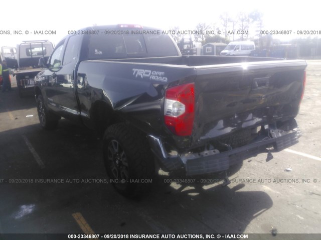 5TFRY5F1XEX165131 - 2014 TOYOTA TUNDRA DOUBLE CAB SR/SR5 BLACK photo 3