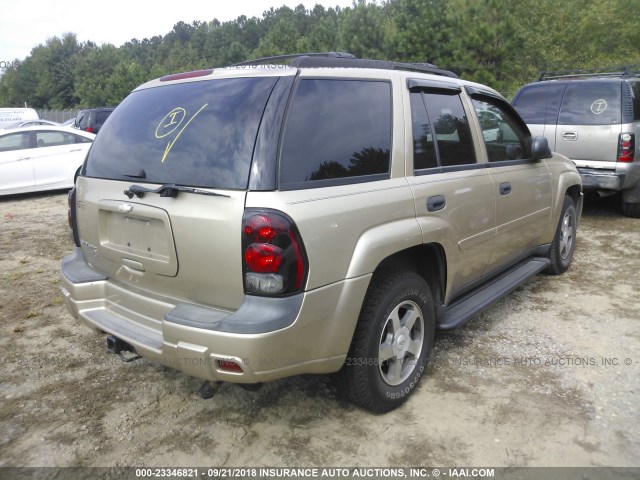 1GNDS13S562237036 - 2006 CHEVROLET TRAILBLAZER LS/LT GOLD photo 4