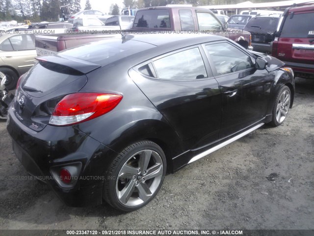 KMHTC6AE1FU225767 - 2015 HYUNDAI VELOSTER TURBO BLACK photo 4