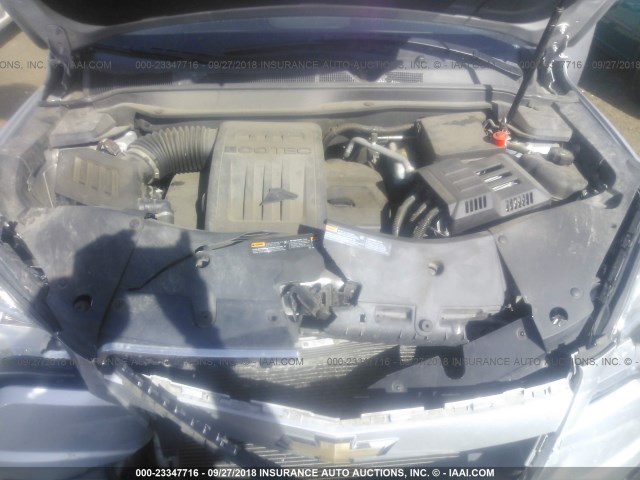 2GNFLGEK6D6425344 - 2013 CHEVROLET EQUINOX LTZ SILVER photo 10