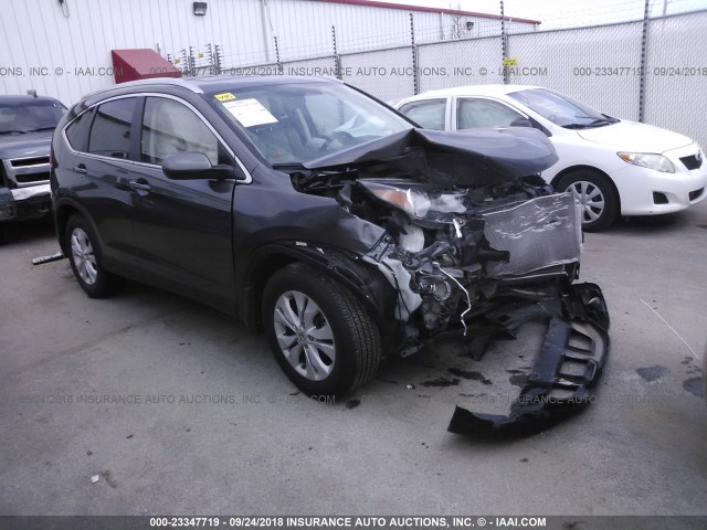 2HKRM4H70DH692936 - 2013 HONDA CR-V EXL GRAY photo 1