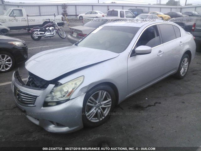 JN1DV6AR6BM450561 - 2011 INFINITI G25 SILVER photo 2